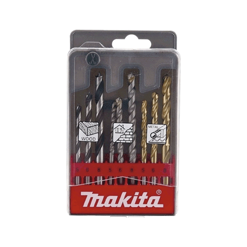 Juego con 9 piezas de brocas