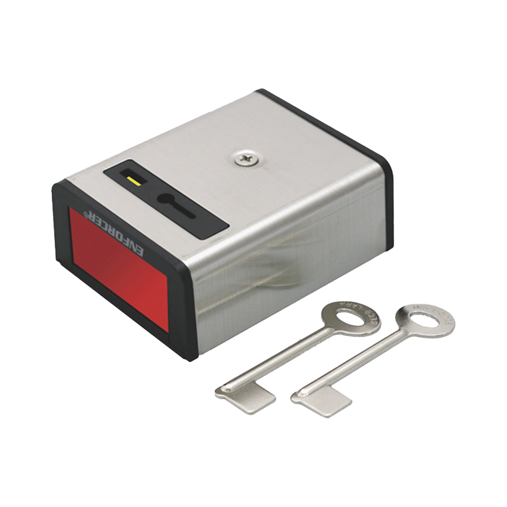 Botón de Pánico Enclavado / Restablecimiento Manual con Llave / Normalmente Abierto / Cubierta Metálica /