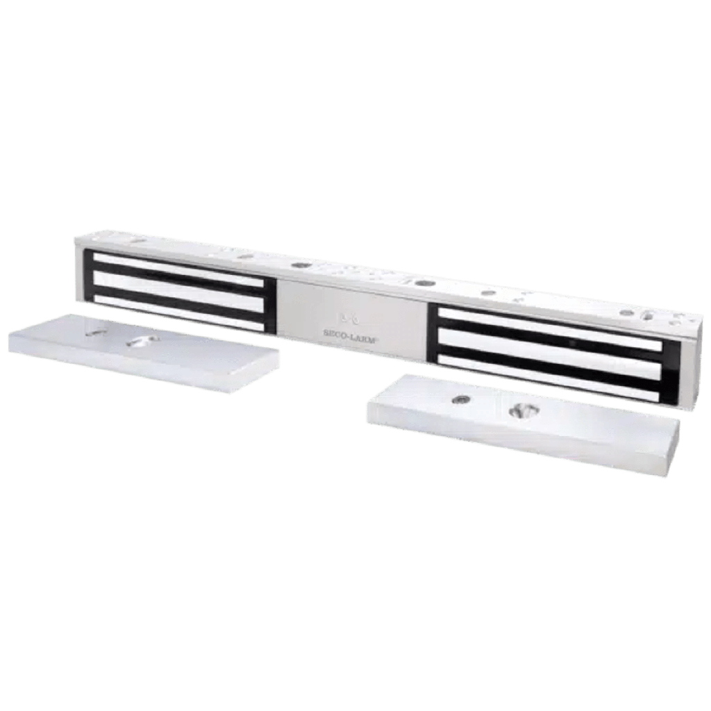 [E941DA600PQ] Chapa Magnética Doble 600 Lbs por Lado /  Led de Estado /  Libre de Magnetismo Residual / Sensor de Adherencia / UL