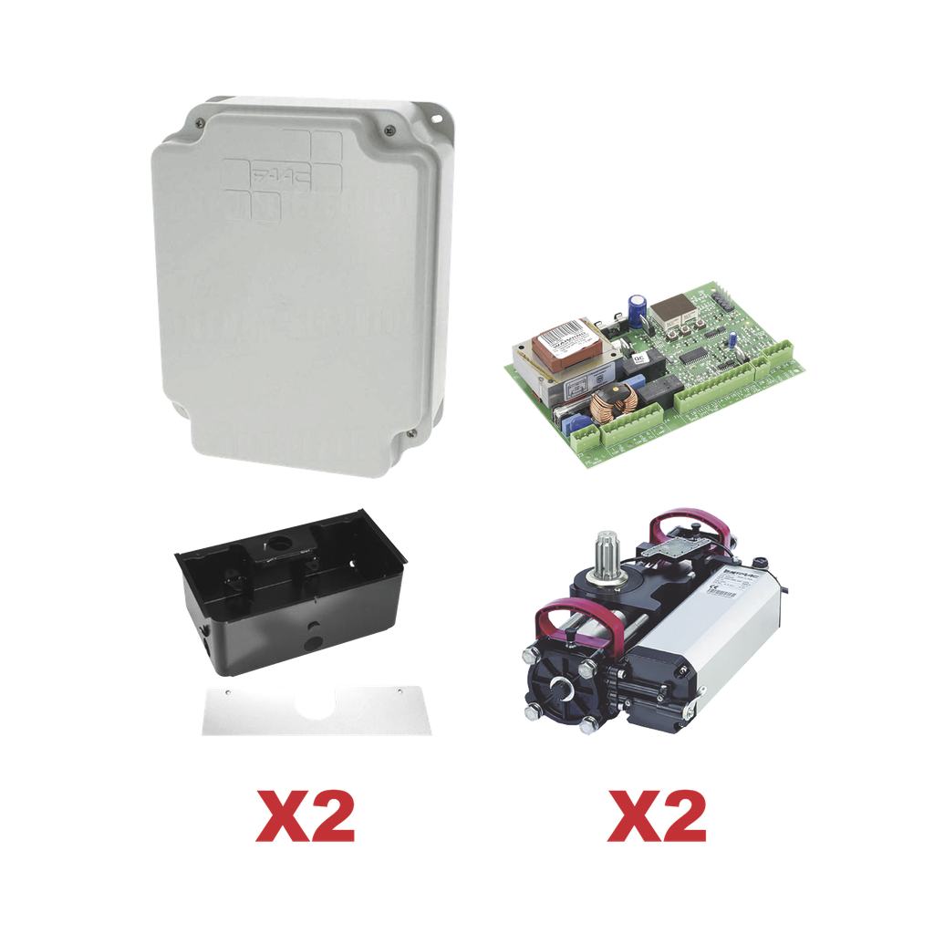 [FAAC-S800-CBAC] Kit de Operadores Subterraneos FAAC S800 a 115V Para Puertas Abatibles / Para Puertas de Hasta  2 Metros y  800 Kg