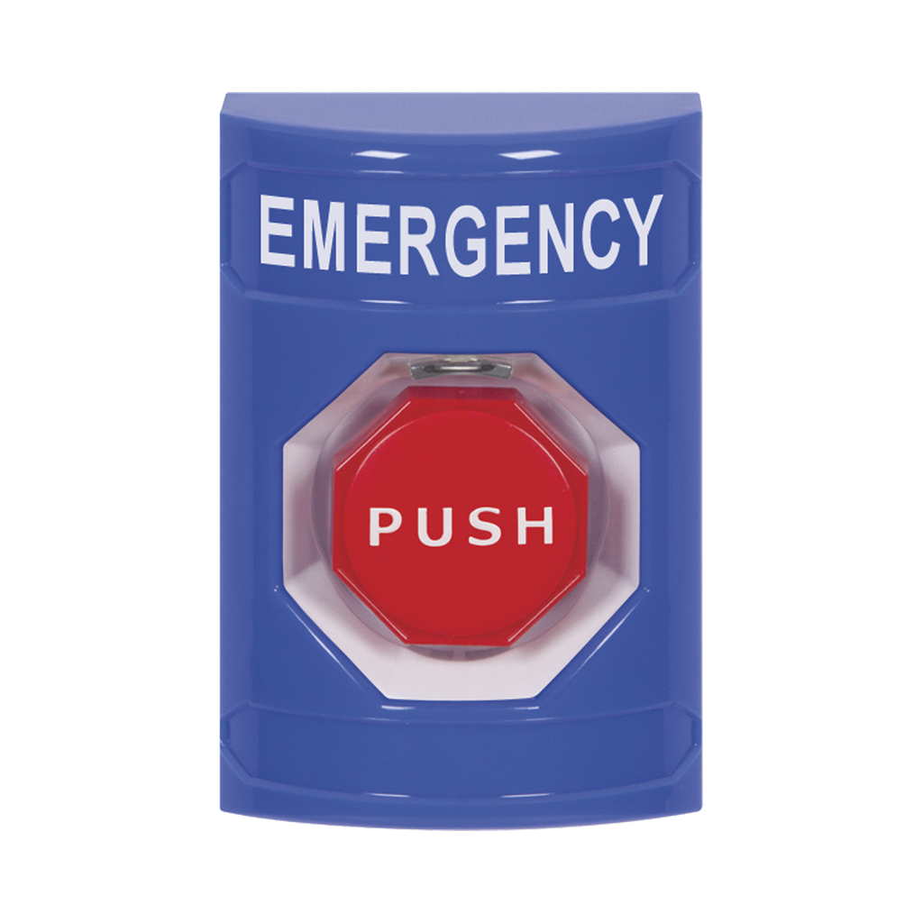[SS2405EM-EN] Botón de Emergencia, Texto en Español, Policarbonato Súper Resistente, Momentaneo