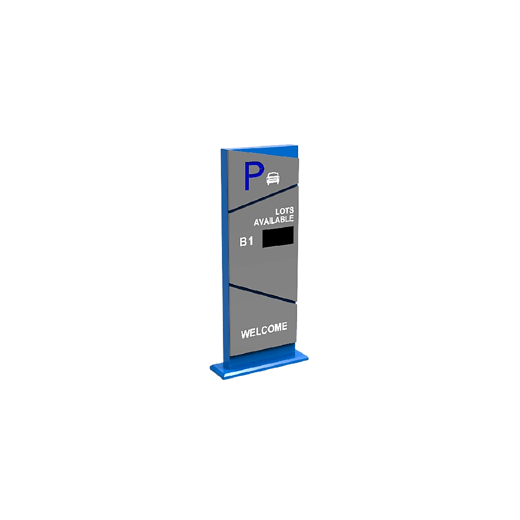 Pantalla Principal de Guía de Estacionamiento / 1 Módulo / Mensaje de Bienvenida / Uso con Aplicación de Guía de Estacionamiento
