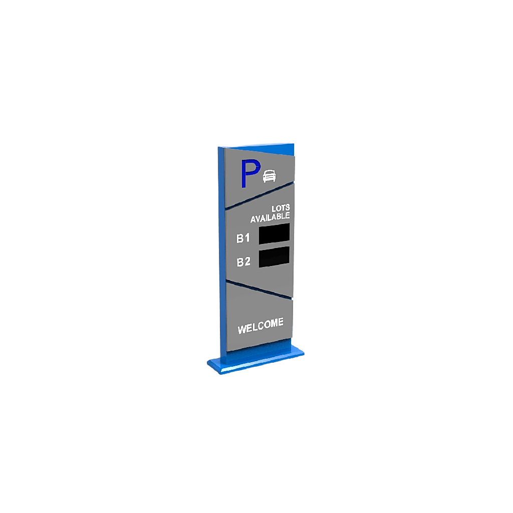 Pantalla Principal de Guía de Estacionamiento / 2 Módulos / Mensaje de Bienvenida / Uso con Aplicación de Guía de Estacionamiento