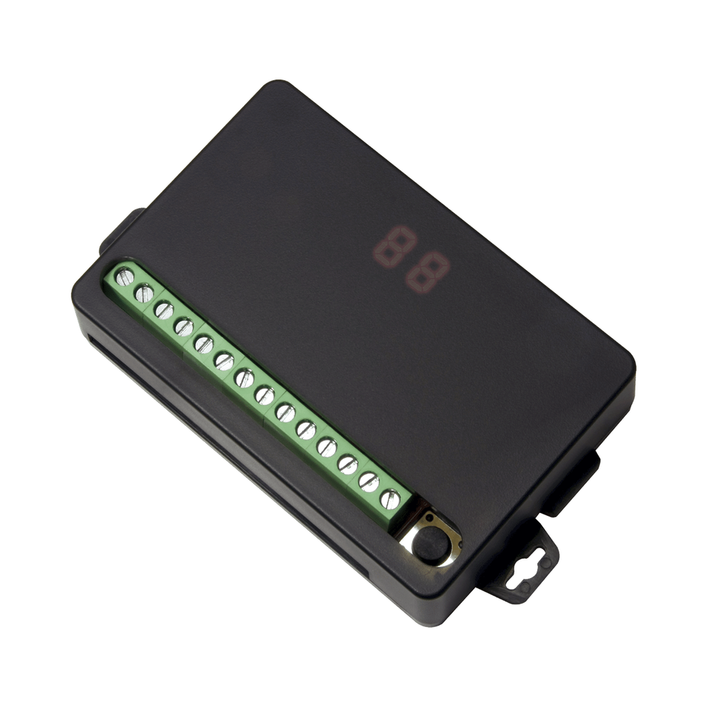 Receptor RF de 4 Canales / Alcance Hasta 80 Metros / Pulso Temporizado 0.5-99 Segundos o 1-99 Minutos