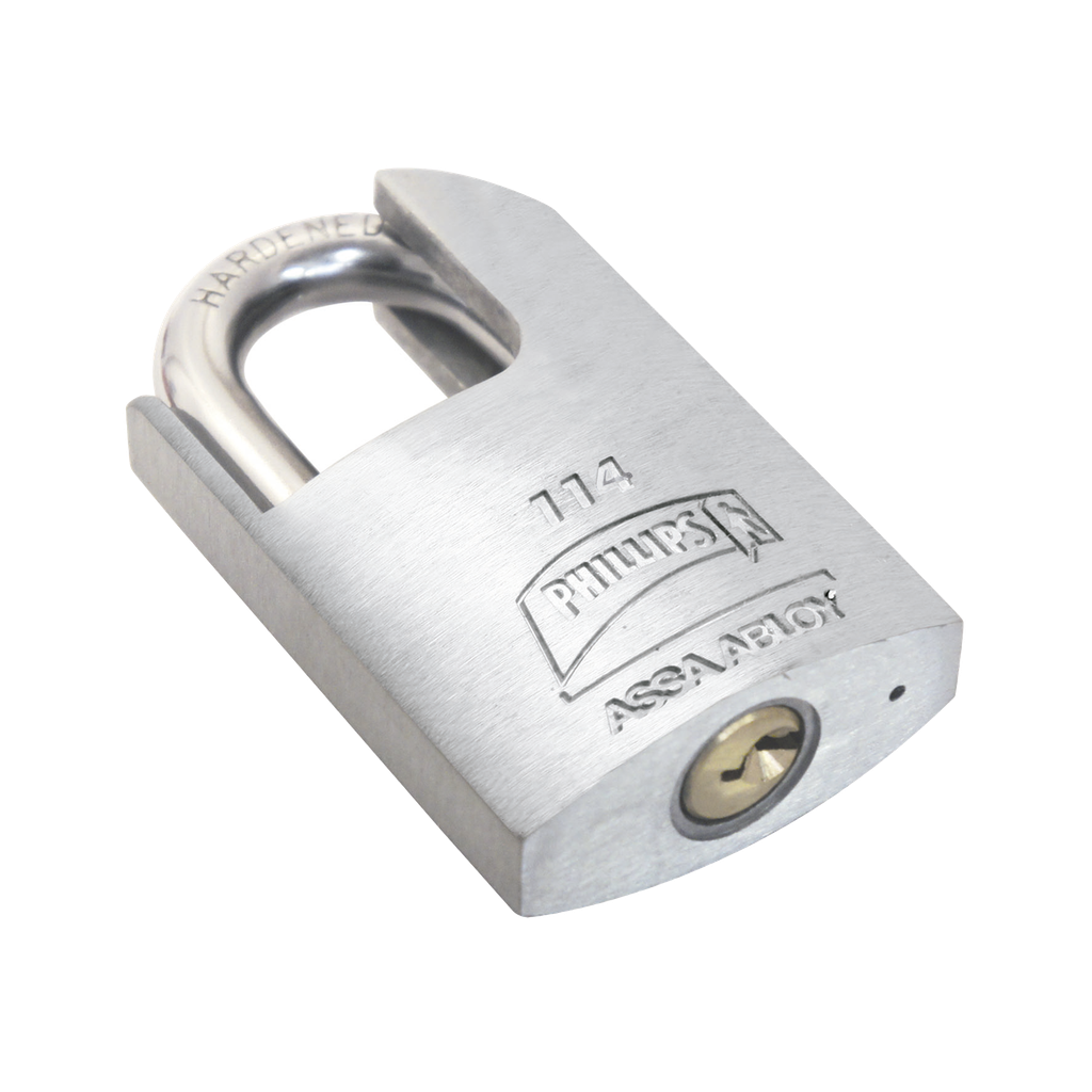 [MX2419] Candado Metálico Robusto para Puertas / Llave PH-52 para 5 pernos de combinación / Diseño Anti-palanca con Gancho Protegido.