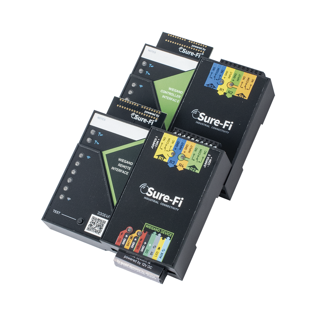 Convertidor de lectora para Control de Acceso(cableado a inalámbrico) / 1 Wiegand / 2 Relevadores / 2 Entradas / Atraviesa hasta 1.6 KM En Construcción o Material