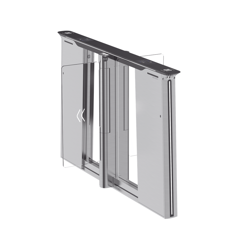 [DS-K3B961TX-M/DPIQL-DP90] Torniquete con Reconocimiento Facial y Lector QR Embebidos / CENTRAL / 100 mil usuarios / Carril de 90 Cms / Requiere Torniquete Izquierdo y Derecho