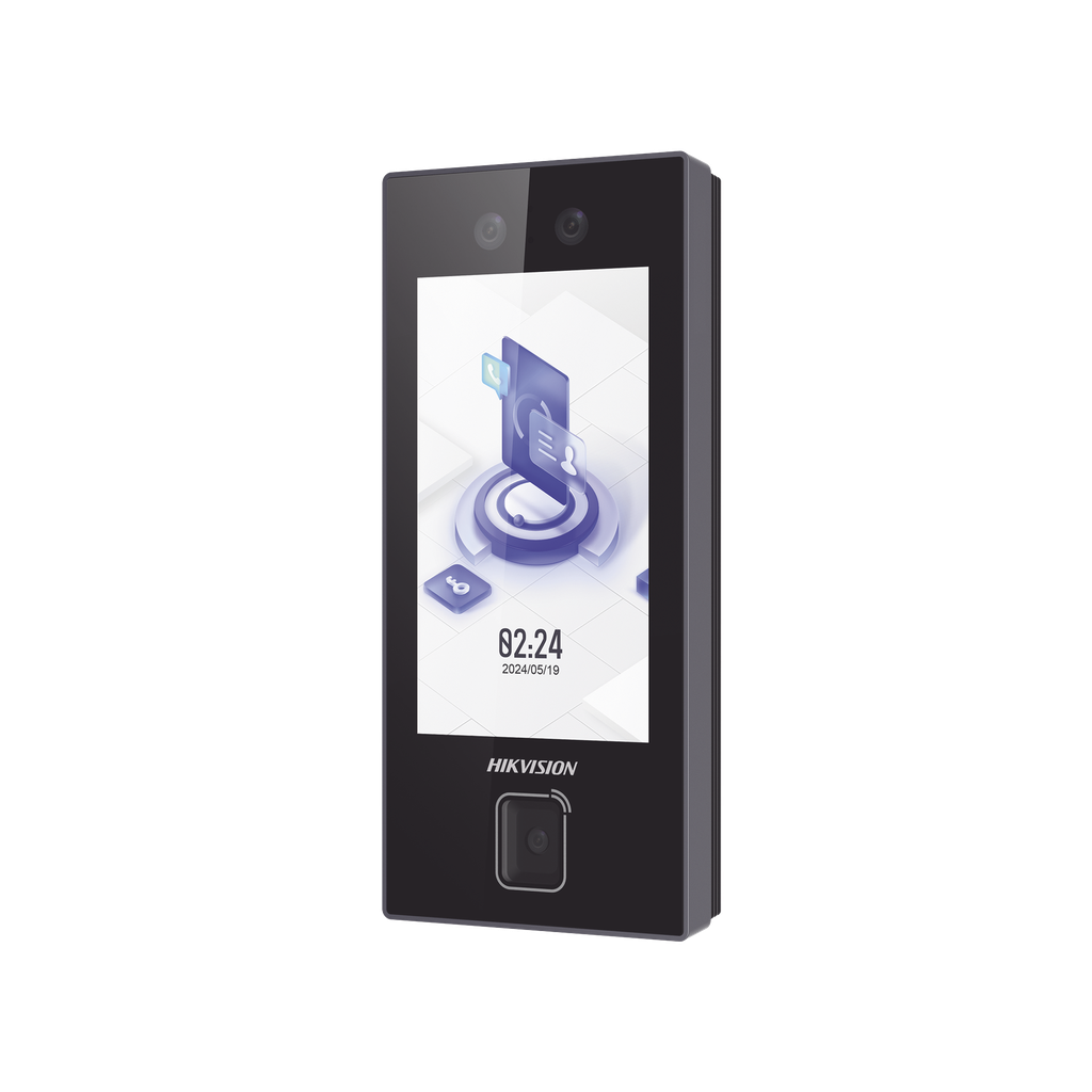 [DS-K1T344MBWX-QRE1] Terminal Facial Min Moe con LECTOR DE QRs FISICO Ultra Rápido  y Tarjetas MIFARE / 3000 Rostros / Pantalla 4.5 / Administrable en la Nube con HikConnect Teams  / Exterior IP65  / PoE / WiFi / HIK-IA / SIP Estandar