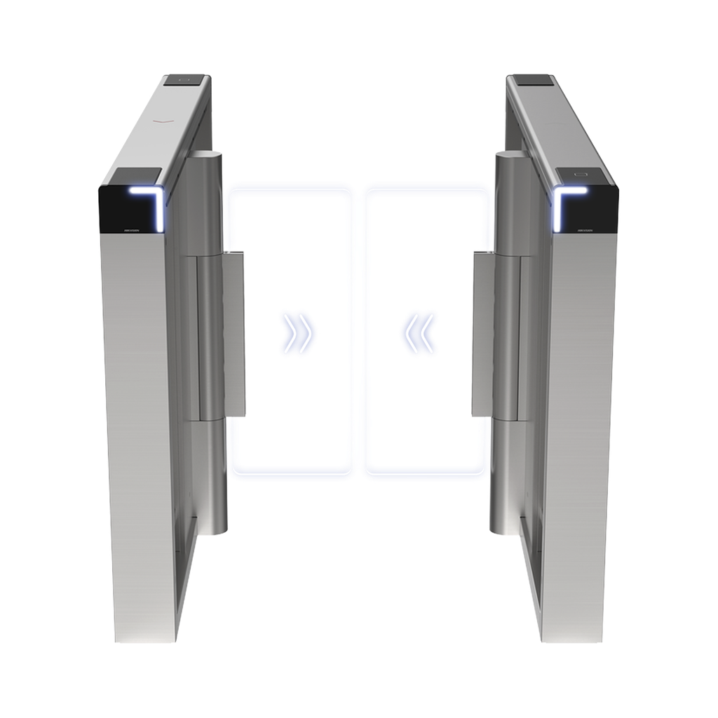 [DS-K3B530X-LR/MPG-DP90] Torniquete Swing PREMIUM / Iluminación LED / 12,000,000 Ciclos MCBF / Incluye Lectores de Tarjeta y Panel de Acceso / 14 Pares de IR / Carril de 90 cms / Compatible con Reconocimiento Facial / Incluye Izquierdo y Derecho