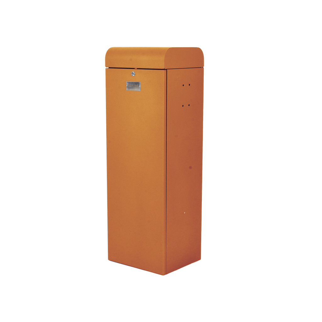 [XBF-3002-LN] Barrera vehicular izquierda / Soporta brazo de hasta 3 m / Apertura en 1.5 s / Final de carrera ajustable por programación / Movimiento fluido / Diseño elegante color naranja