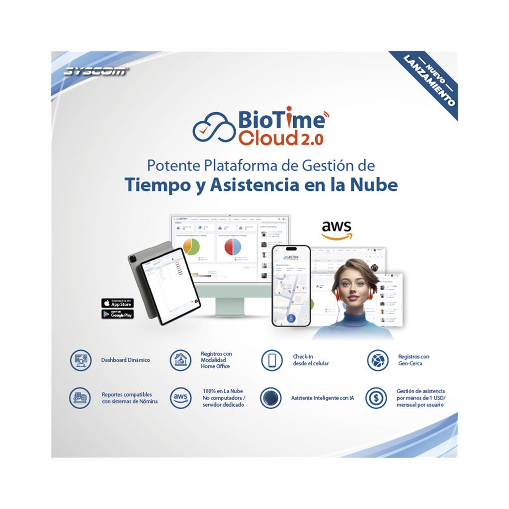 [BIOTIMECLOUD2.0] Gestión de Asistencia en la Nube diseñada para ayudar a las empresas a obtener reportes detallados y en tiempo real sobre la asistencia de sus empleados. Con funcionalidades avanzadas como gestión de horarios, control de incidencias y