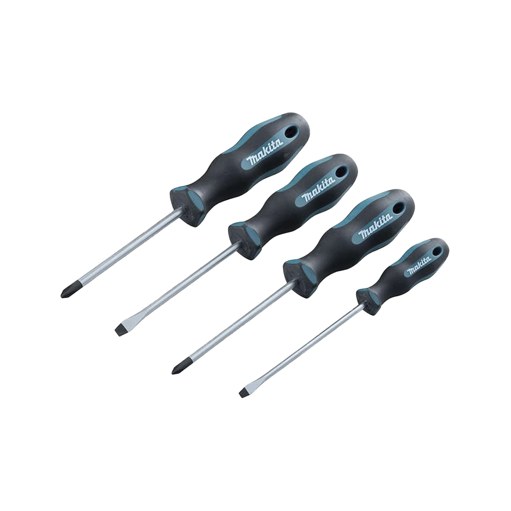 Juego de 4 Desarmadores, 2 de Punta Phillips y 2 de Punta Plana