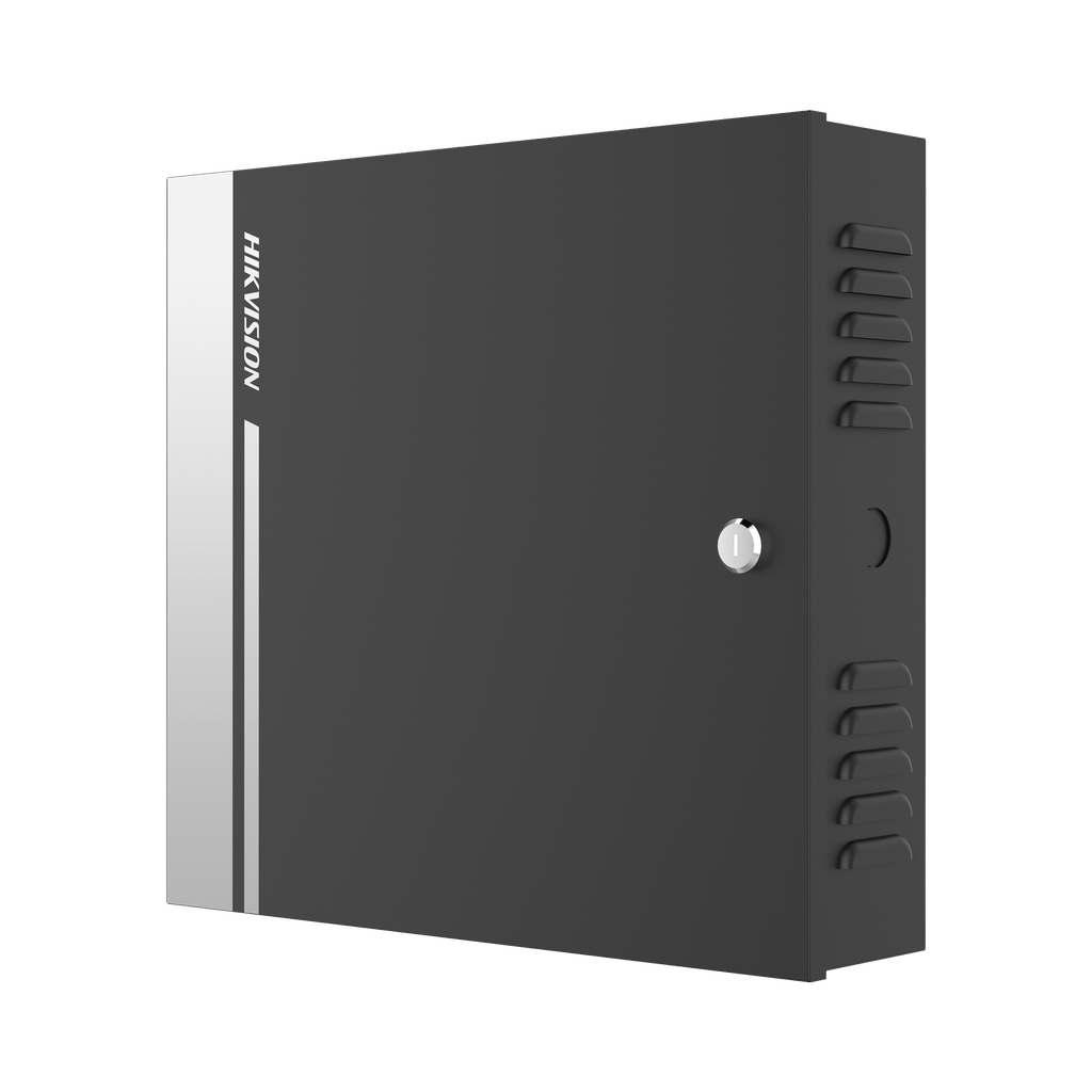 Controlador de Acceso para 2 Puertas y 4 Lectores Wiegand o RS485 / Incluye Gabinete y Fuente de Alimentación 12Vcc/8A / Soporta Batería de Respaldo /  Wiegand y RS-485 / 10,000 Tarjetas