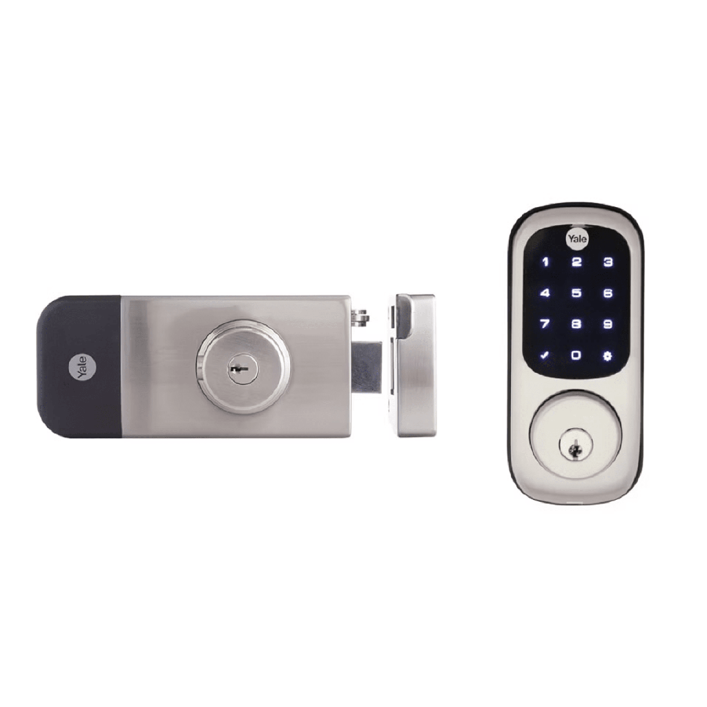 Cerradura Digital para Exteriores / Teclado Digital Táctil / Control Remoto App Yale / Compatible Zigbee-Z Wave Plus / Resistente Intemperie / Hasta 250 Usuarios / Baterías AA