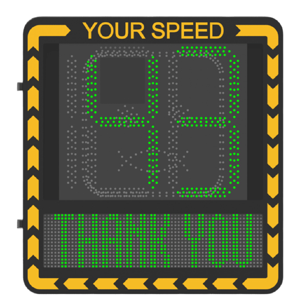 [YJP7681-188-RL/GLE] Pantalla LED de Señalización de Velocidad por Radar / Detección de Velocidad en Tiempo Real / Rango de Detección de 100 m / Hasta 32 Objetivos Detectados / Pantalla LED de Alta Visibilidad / Instalación en Carril o Later