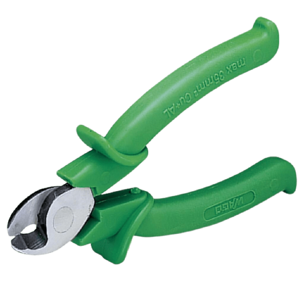 Tenaza Cortahilos / Para Cable de Cobre y Aluminio hasta 35mm² / Peso 215.6 g / Verde / Incluye 10 UDS / Fabricado en Alemania / RoHS Compliant