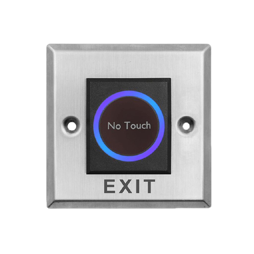 Botón Cuadrado Sin Contacto / Indicador LED / NO / NC / Interior / Acero Inoxidable