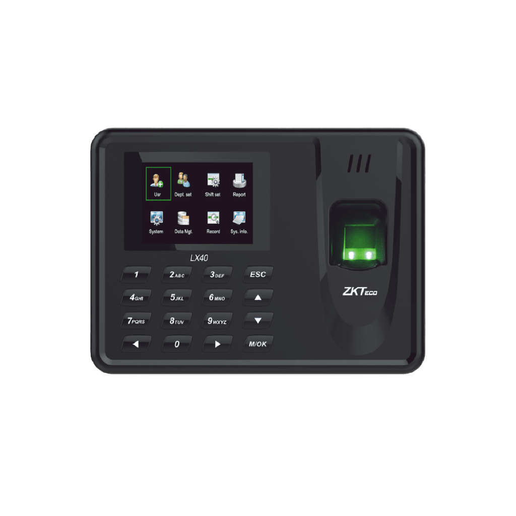 Lector de Huella con Teclado para Control de Asistencia, 500 Huellas, Genera Reporte por USB en Excel, Descarga mediante memoria USB /  (solo en idioma ingles)