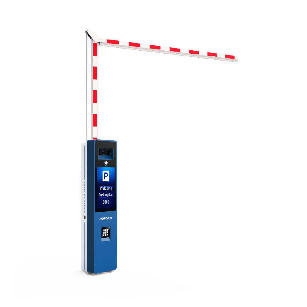 Barrera Vehicular IZQUIERDA Todo en Uno / Brazo Articulado Incluido de 4 mts / Cámara ANPR Integrada / Boton de Ayuda / Pantalla LCD / Apertura en 4 segundos