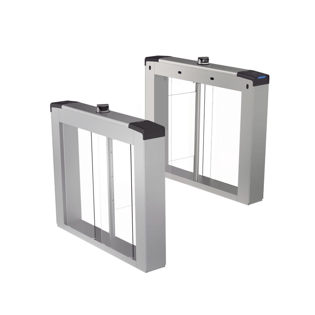 Kit de Torniquetes Swing (Izq+Der) / Reconocimiento Facial y Lectores de Tarjeta Incluidos / Bidireccional / 5,000,000 MCBF / 4 Pares de dToF / Carriles Seleccionables de 65 o 90 cms (aletas de acrilico no incluidas)