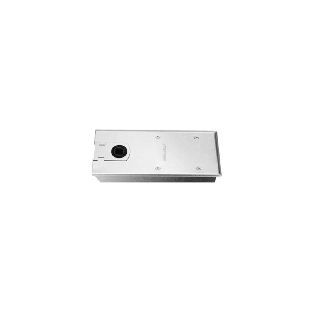 Bisagra de piso, / Cierrapuertas DC450 / Para Puertas de Doble Acción hasta 120 kg / Ángulo de Apertura 130° / Ajuste de Velocidad de Cierre y Latch