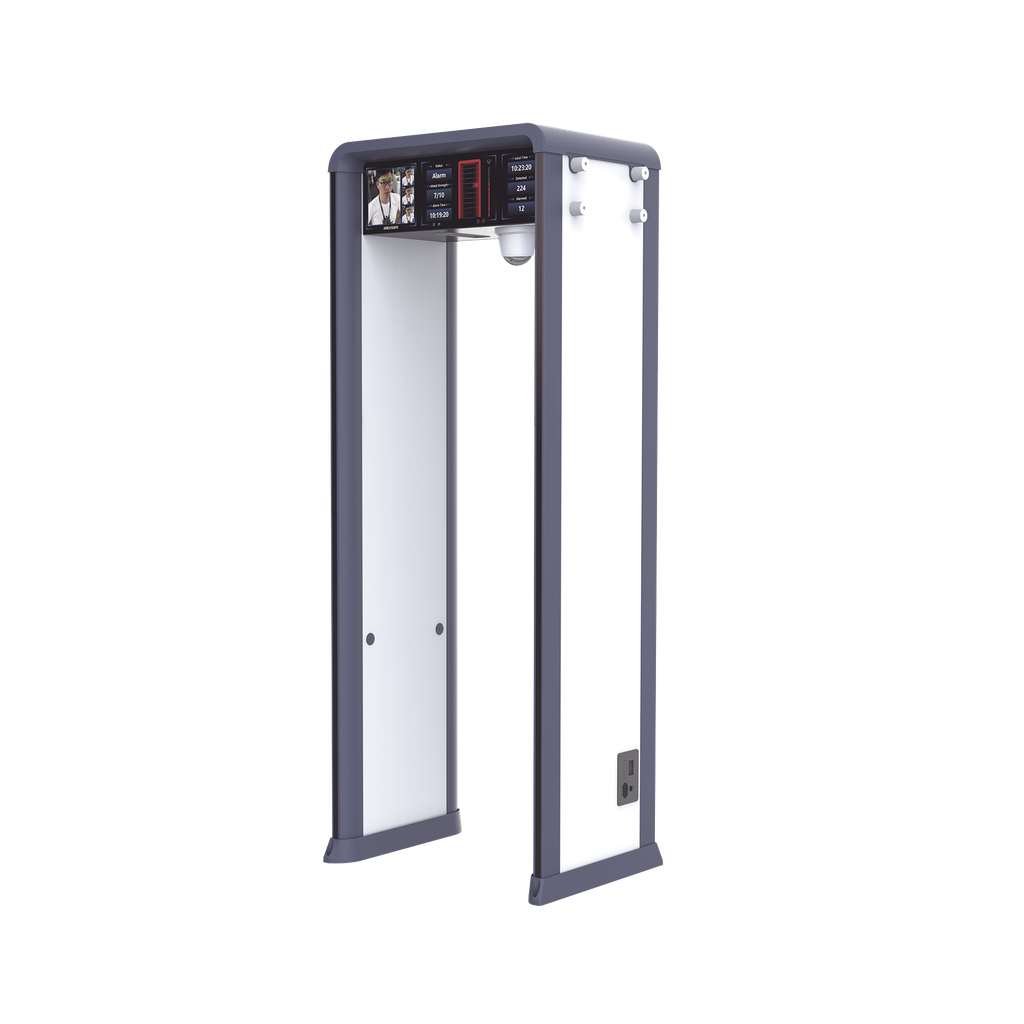 Arco Detector de Metales con Cámara 4MP y Doble Pantalla 7 y 29 / Hasta 72 Zonas Configurable / Tecnología Anti-Interferencia y Sensibilidad de Última Generación / Conteo de Personas y Alarmas