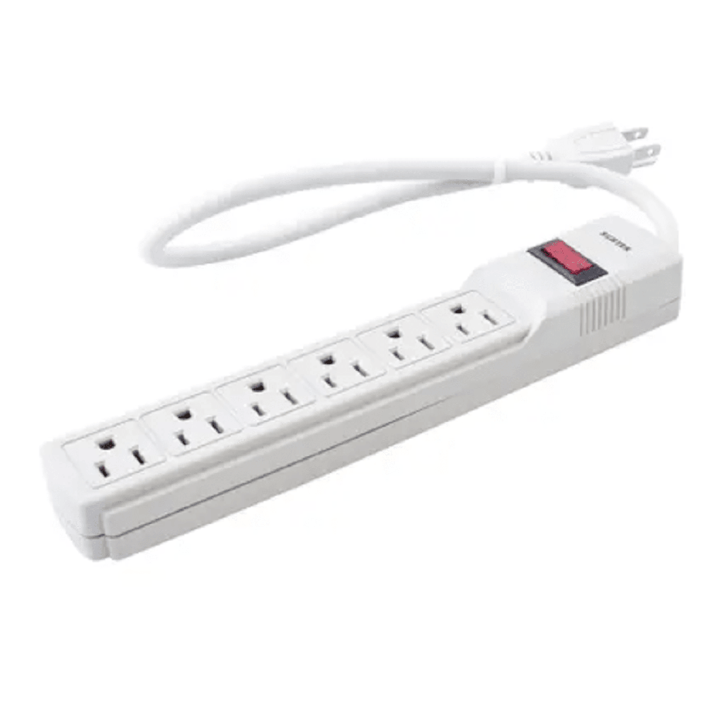[SYS-136220] Multicontacto con Supresor de Picos 450 Joules, Voltaje de Entrada: 127 Vca NEMA 5-15P, Con 6 Salidas NEMA 5-15R.