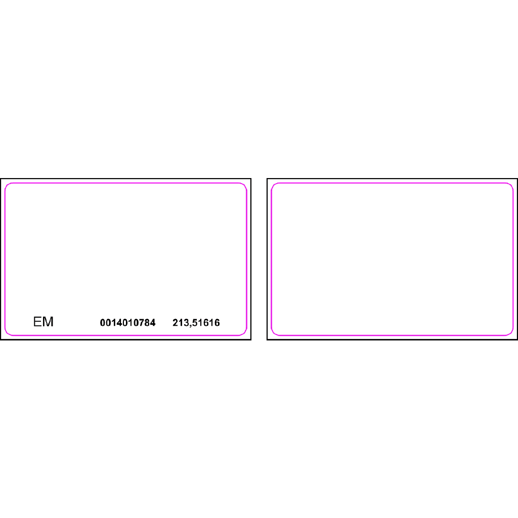 Tarjeta de Proximidad PROX EM 125 Khz / Imprimible Ambos Lados / PVC Blanco / Control de AccesoHikvision