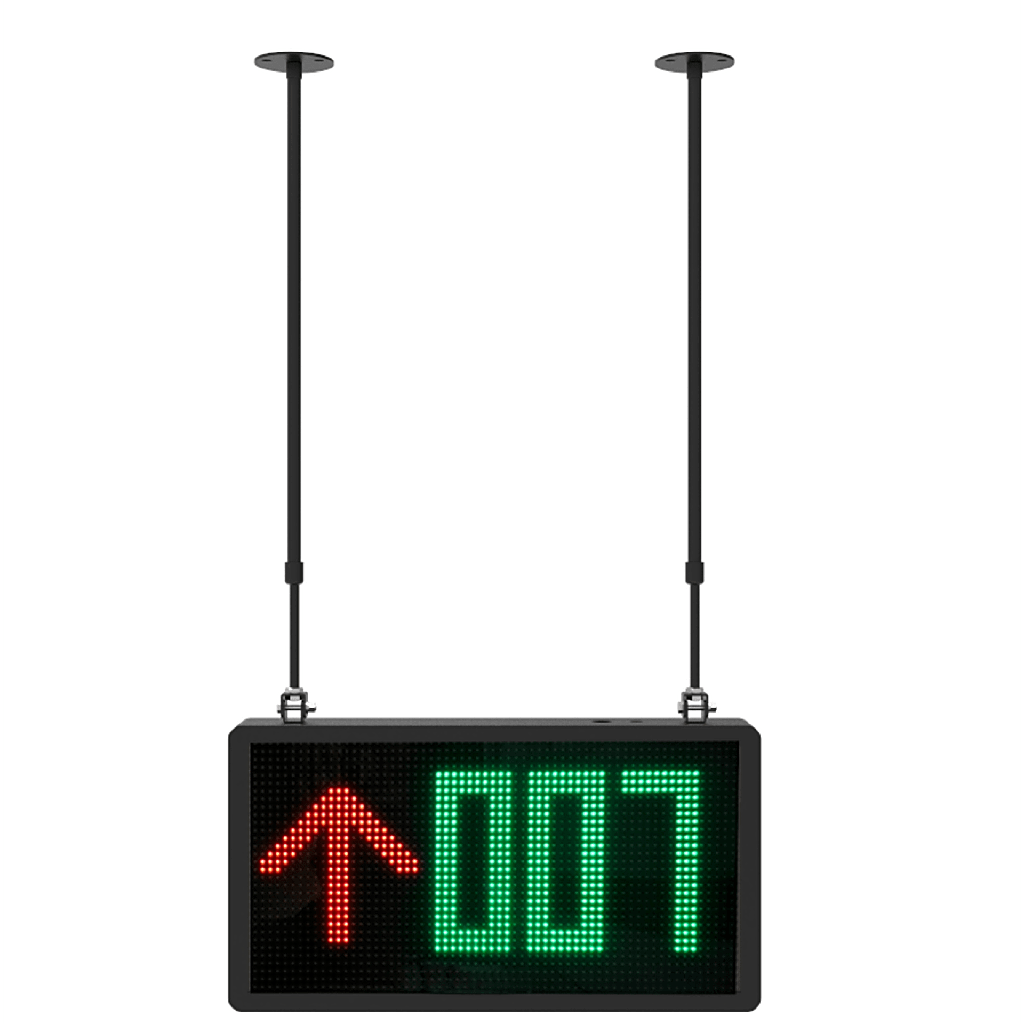 [DS-TVL131-3-7P] Pantalla LED Guía de Estacionamiento Interior DS-TVL131-3-7P / 3 Números + 1 Icono / 7 Pitch / 7 Colores / 1700 cd/m² / RS485-RJ45 / Flechas y Símbolos Especiales / Modos de Visualización Múltiples