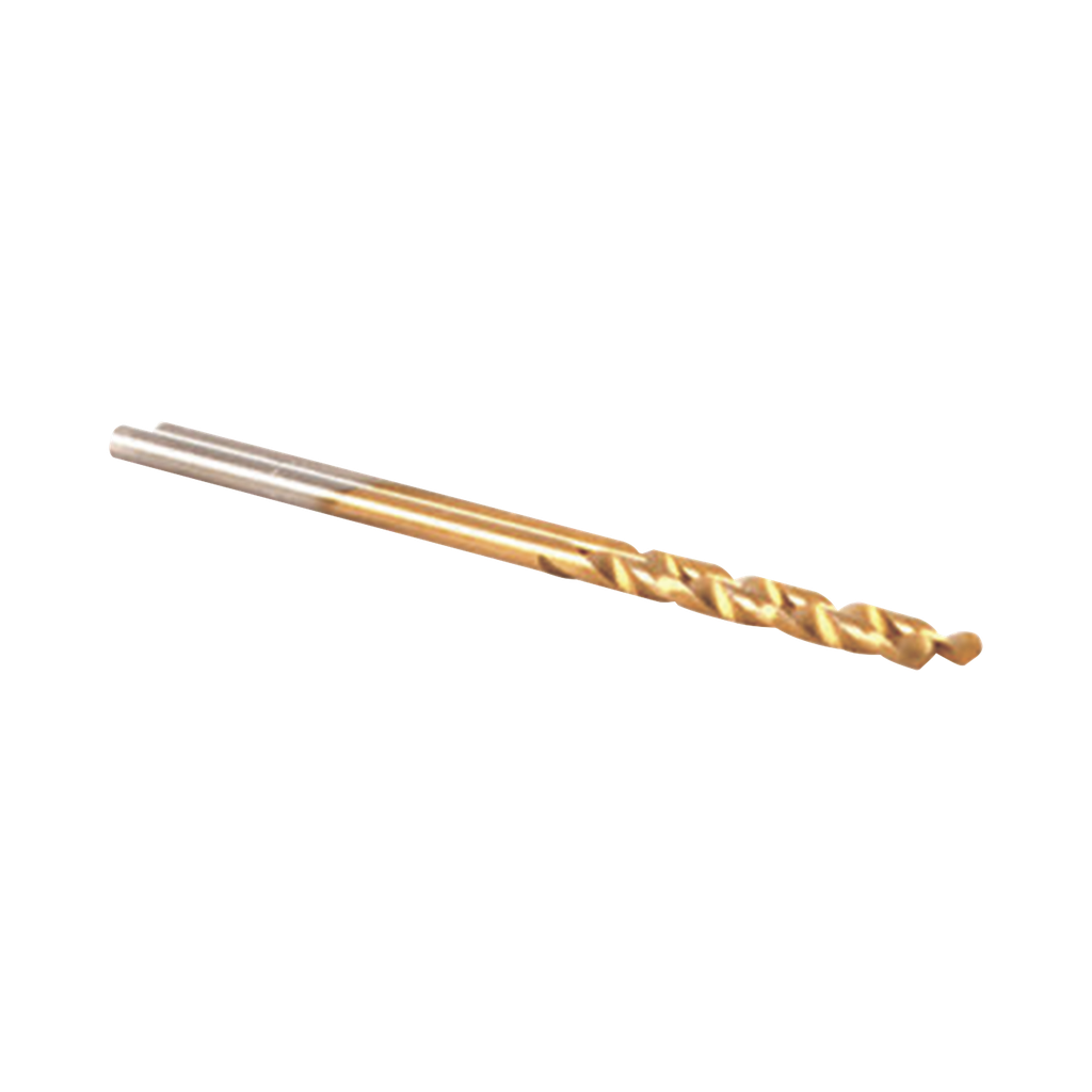 Broca de acero alta velocidad de 3/16? con recubrimiento de nitrito de titanio.