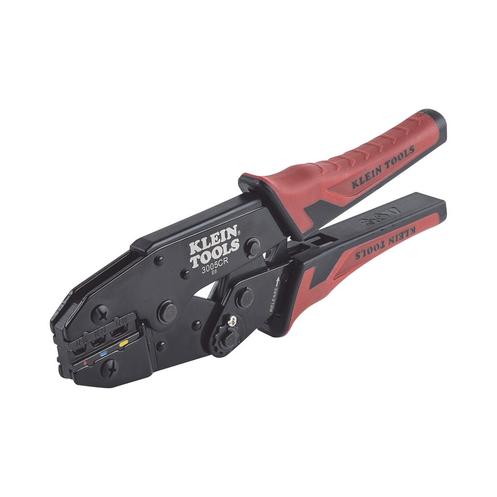 [3005-CR] Pinza Ponchadora para Terminales con Aislamiento en Cable de Cobre Sólido y Trenzado de 10-22 AWG.