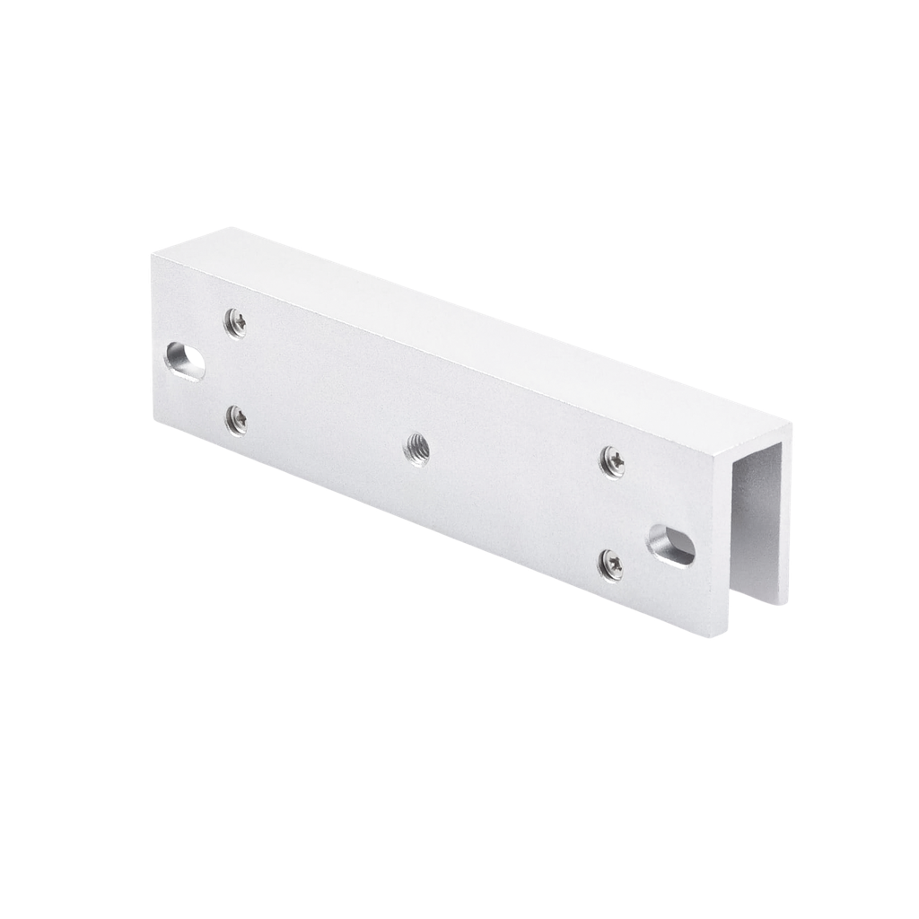 Montaje en U para Instalación de Chapa Magnética DS-K4H258S en Puerta de Cristal (Vidrio)