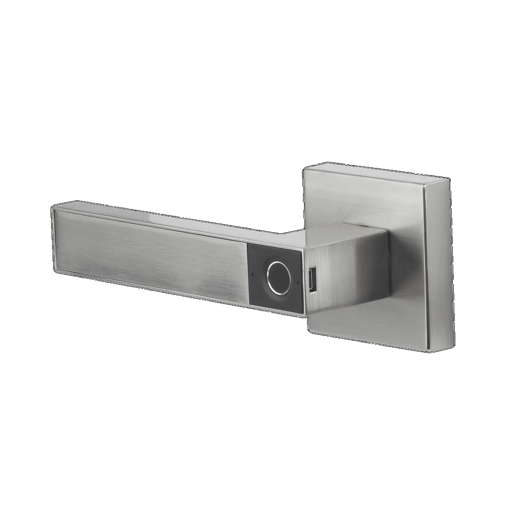 [MX89803] Manija Castelli Biométrica/ Niquel Satinado / 30 usuarios / Para Puerta Izq o Derecha de 60-70mm