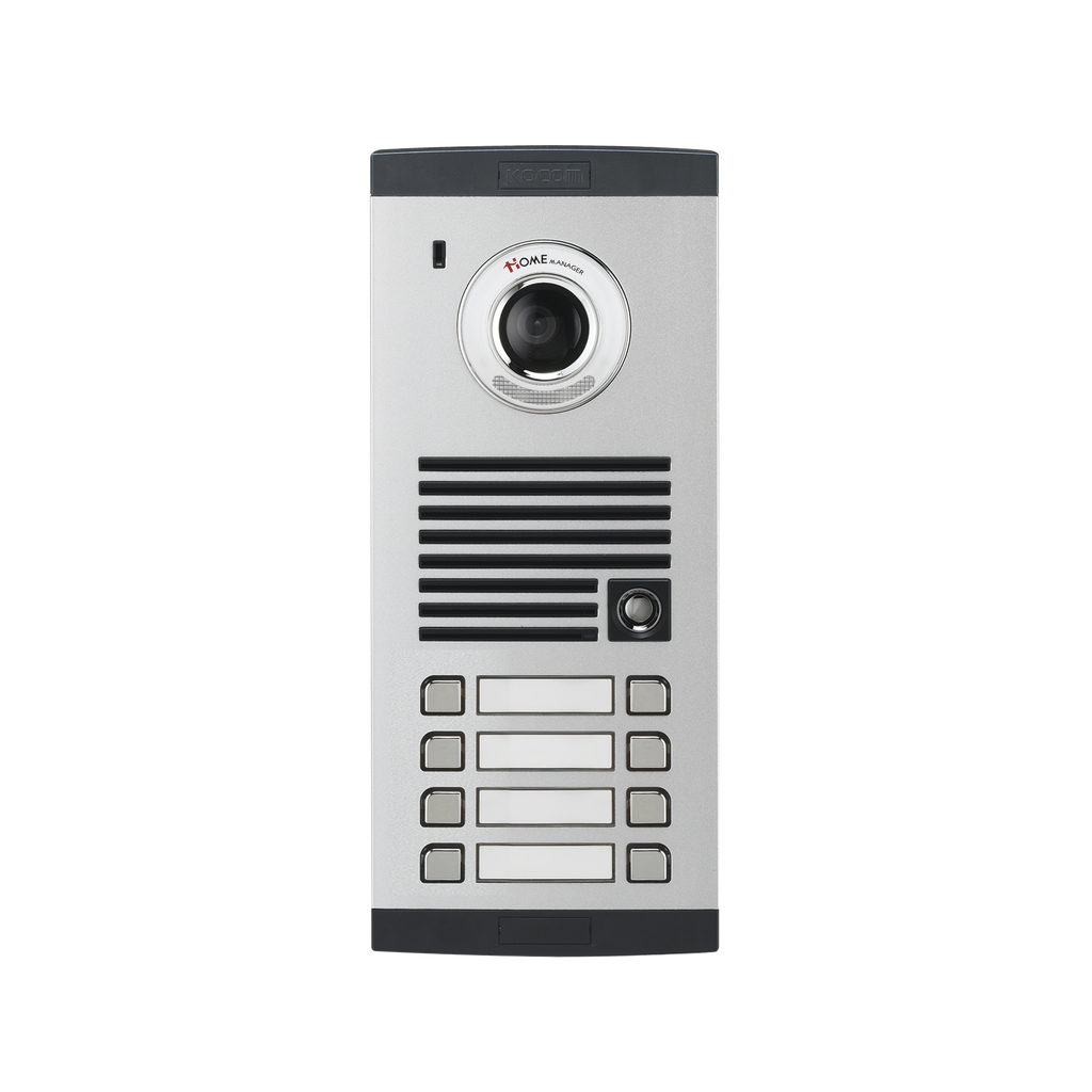 [KVL-C308I] Frente de calle para 8 Apartamentos, compatible con monitores de 4 hilos, expandible a 20 o 32 deptos.