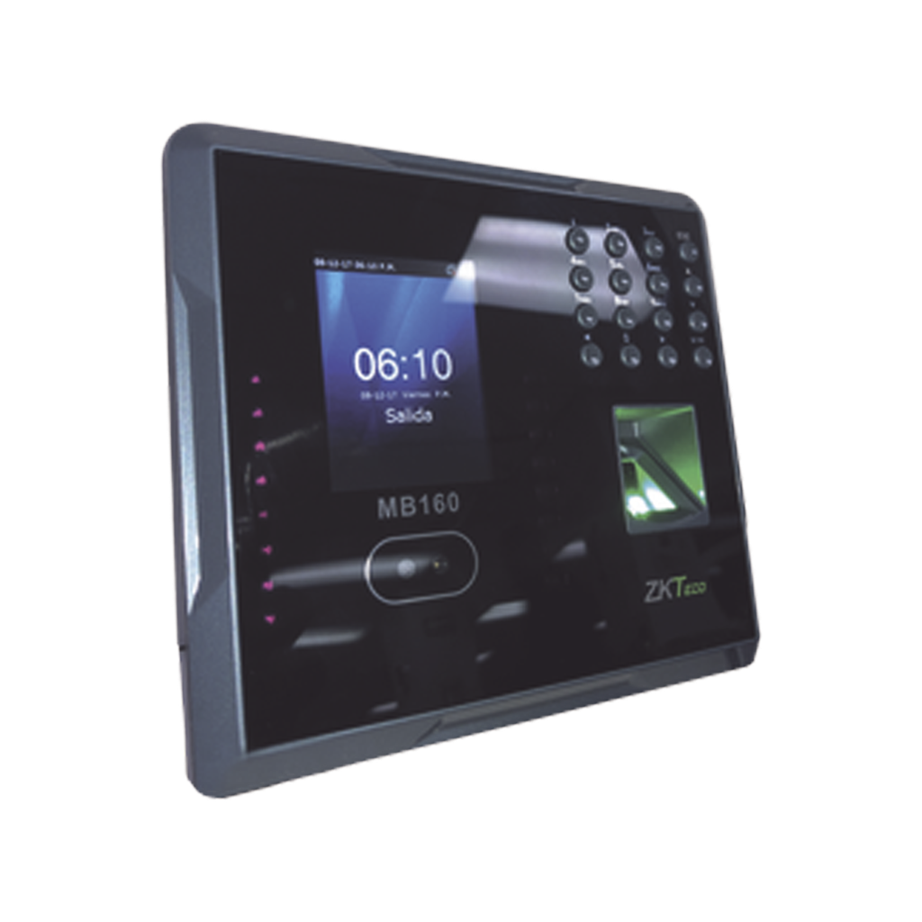[MB160ID] Lector de Reconocimiento Facial, Tarjeta y Huella Digital / 1500 Rostros / 1500 huellas / Lector de tarjetas de proximidad / Soporta DDNS con BIOTIMEPRO / Función ADMS INCLUIDA