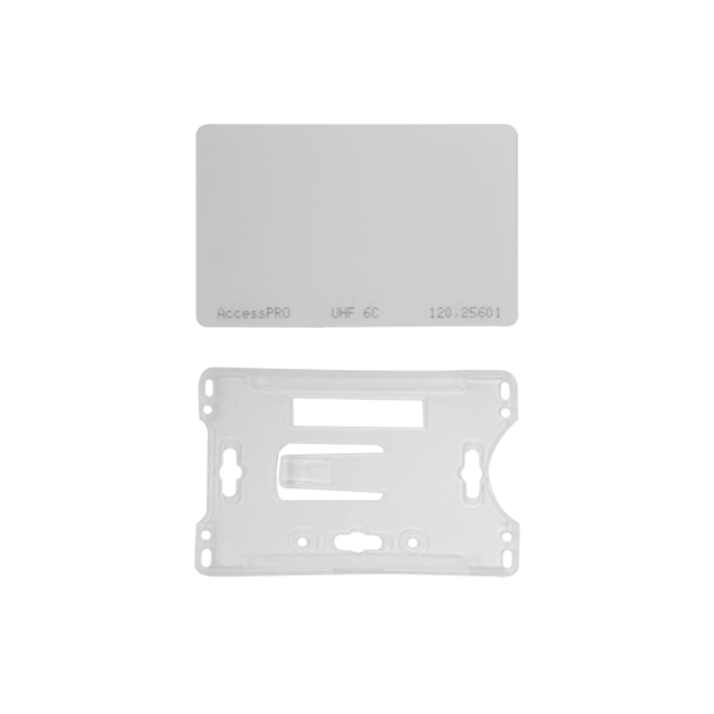 [ACCESS-CARD-EPC-K] Kit de  Tag UHF tipo Tarjeta para lectoras de largo alcance 900 MHZ / EPC GEN 2 / ISO 18000 6C / No imprimible / Incluye porta tarjeta