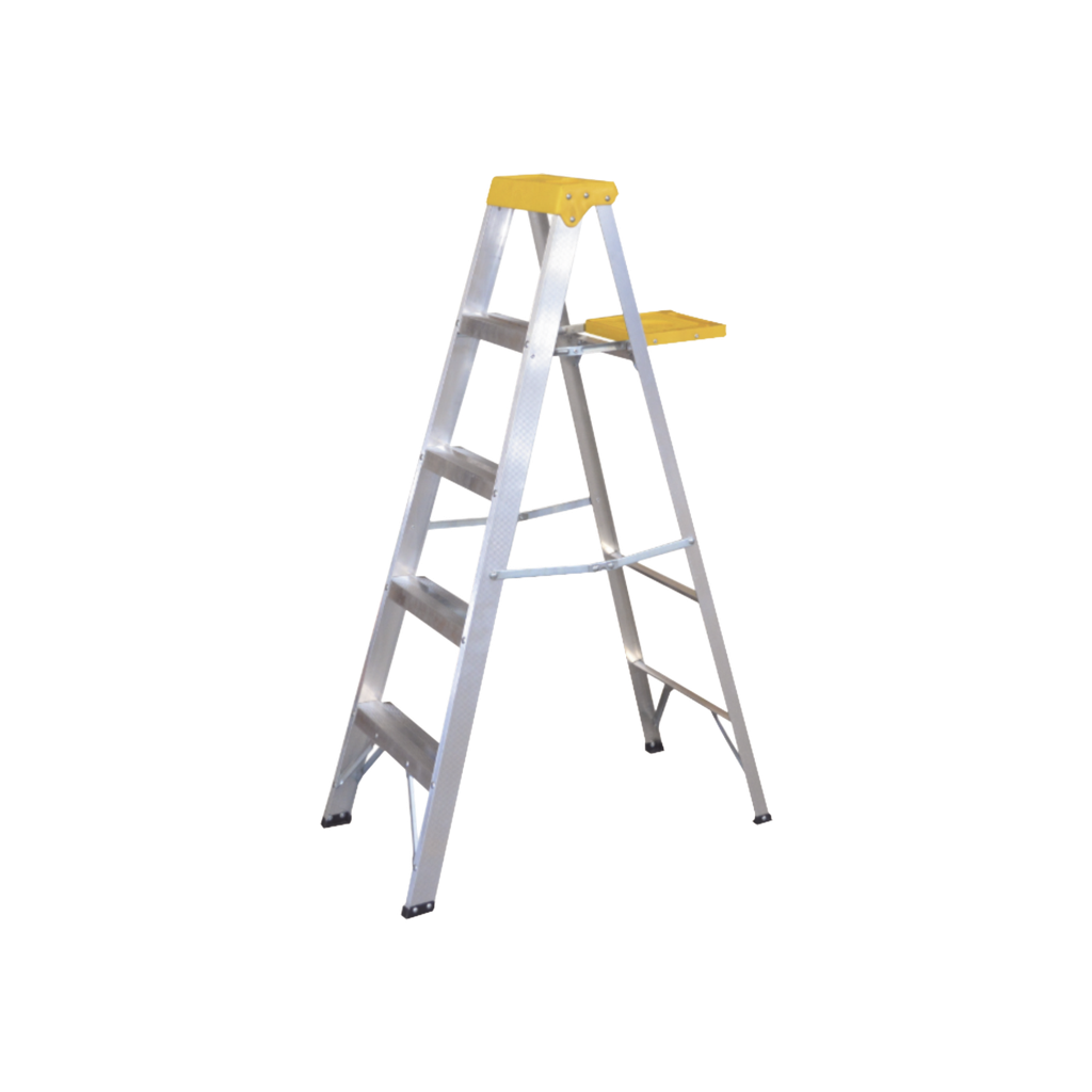 [SYS-ET5] Escalera de Aluminio Tipo Tijera, 5 Peldaños de 1.83 metros.