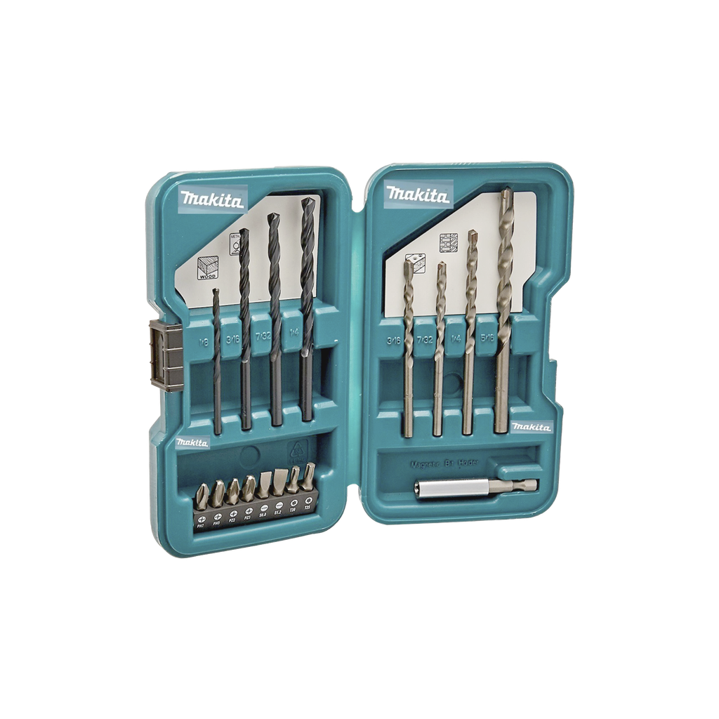 [D-45836] Juego de accesorios multipropósito 17 piezas para metal, concreto, madera y puntas para atornillar.