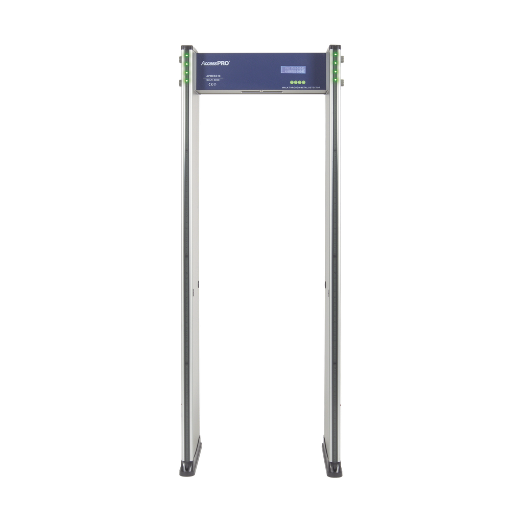 [APMESC18] Detector de Metales de 18 zonas/ Uso en Interior/Programación con Control Remoto / Contador de Personas