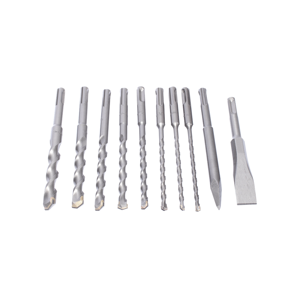 [D-45820] Juego con 10 piezas de brocas y cinceles SDS PLUS