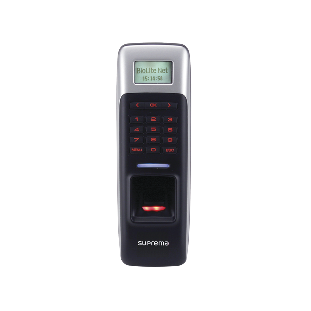 [BLNOCV2] BioLite Net Lector de Huella con Teclado y Proximidad (13.56MHz Mifare/DesFire) Protección IP65 / Uso con BioStar 2