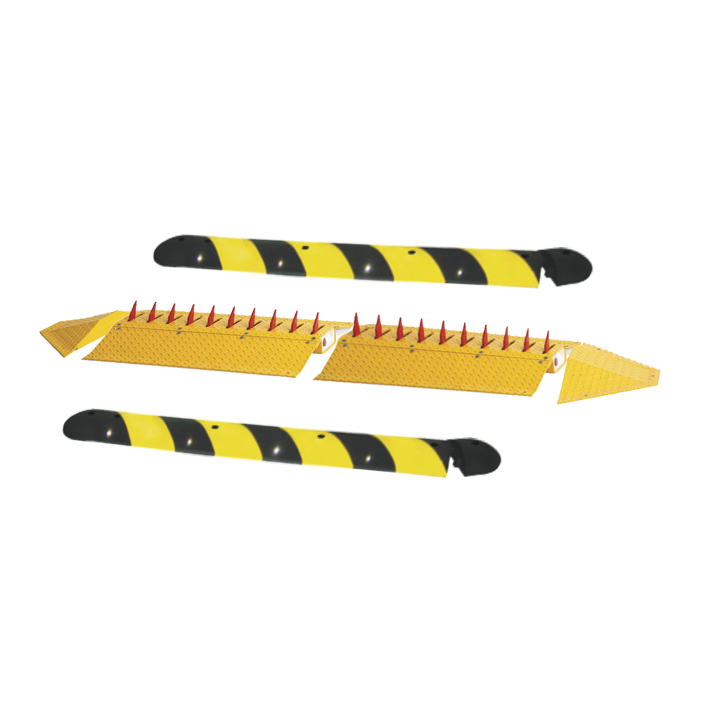 [1610-2M-KIT] Kit de picos ponchallantas autónomo / Carriles de 2.2 M / No requiere barrera / FACIL INSTALACION / Incluye topes y tornilleria