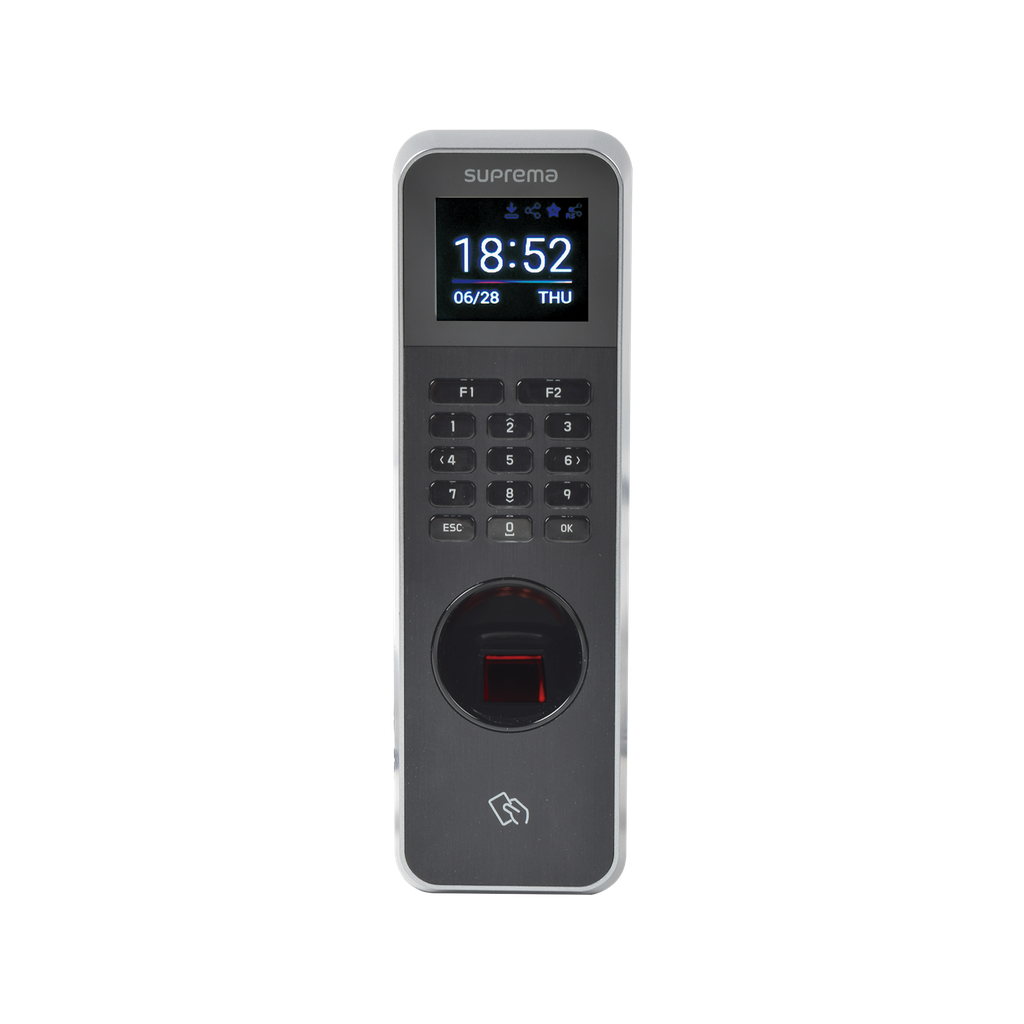 Lector de Huella IP67 Con Teclado y Lector de Tarjetas RFIDNFC y  (125kHz EM, HID Prox &13.56Mhz MIFARE, MIFARE Plus, DESFire/EV1, FeliCa, iCLASS SE/SR),NFC y BLUETOOTH, Uso para Control de Accesoy Asistencia