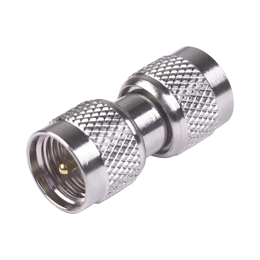 [RFU-624] Adaptador Barril, de Conectores Mini-UHF Machos, Níquel/ Oro/ Teflón.