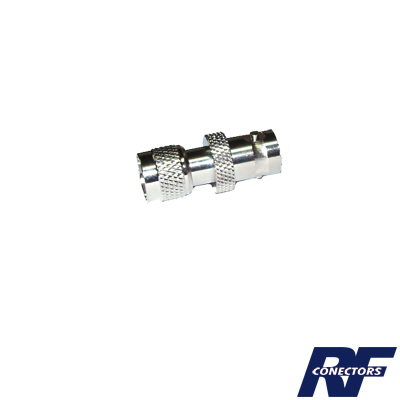 [RFU-622] Adaptador en Línea, de Conector Mini UHF Macho a BNC Hembra, Níquel/ Oro/ Teflón.