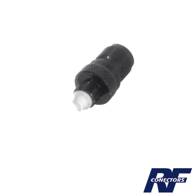 [RFT-1240] Adaptador en Línea, de Conector TNC Hembra a FME Hembra, Niple Europeo, Níquel/ Oro/ Teflón.