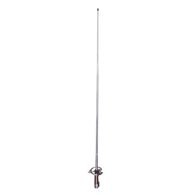 [SYS-2650] Antena Base para Banda Civil (CB), Ganacia de 3 dBi, Frecuencia 26.960 - 27.400 MHz, Ajuste manual de altura, Conector UHF-Hembra.