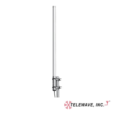 [ANT125F-2] Antena Colineal de Fibra de Vidrio, Omnidireccional de Banda Aérea para Base, 118-138 MHz, 18 MHz de Ancho de Banda, Ganancia de 2.5 dBd, 500 Watt, N Hembra.