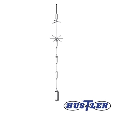 [5-BTV] Antena HF, Base, Banda de 10, 15, 20, 40, 75 y 80 mts. 1000 Watt, UHF Hembra, No se Incluyen los Radiales de Piso.