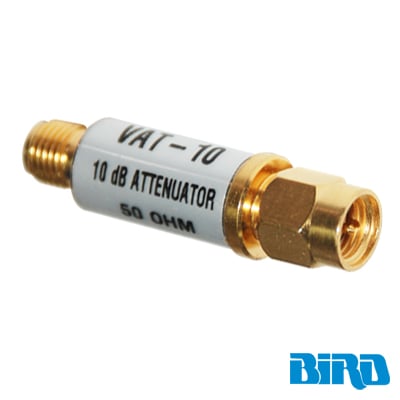 [VAT-10] Atenuador en Línea de 10 dB, 1 W, Conectores SMA Macho-Hembra, CD-6 GHz.